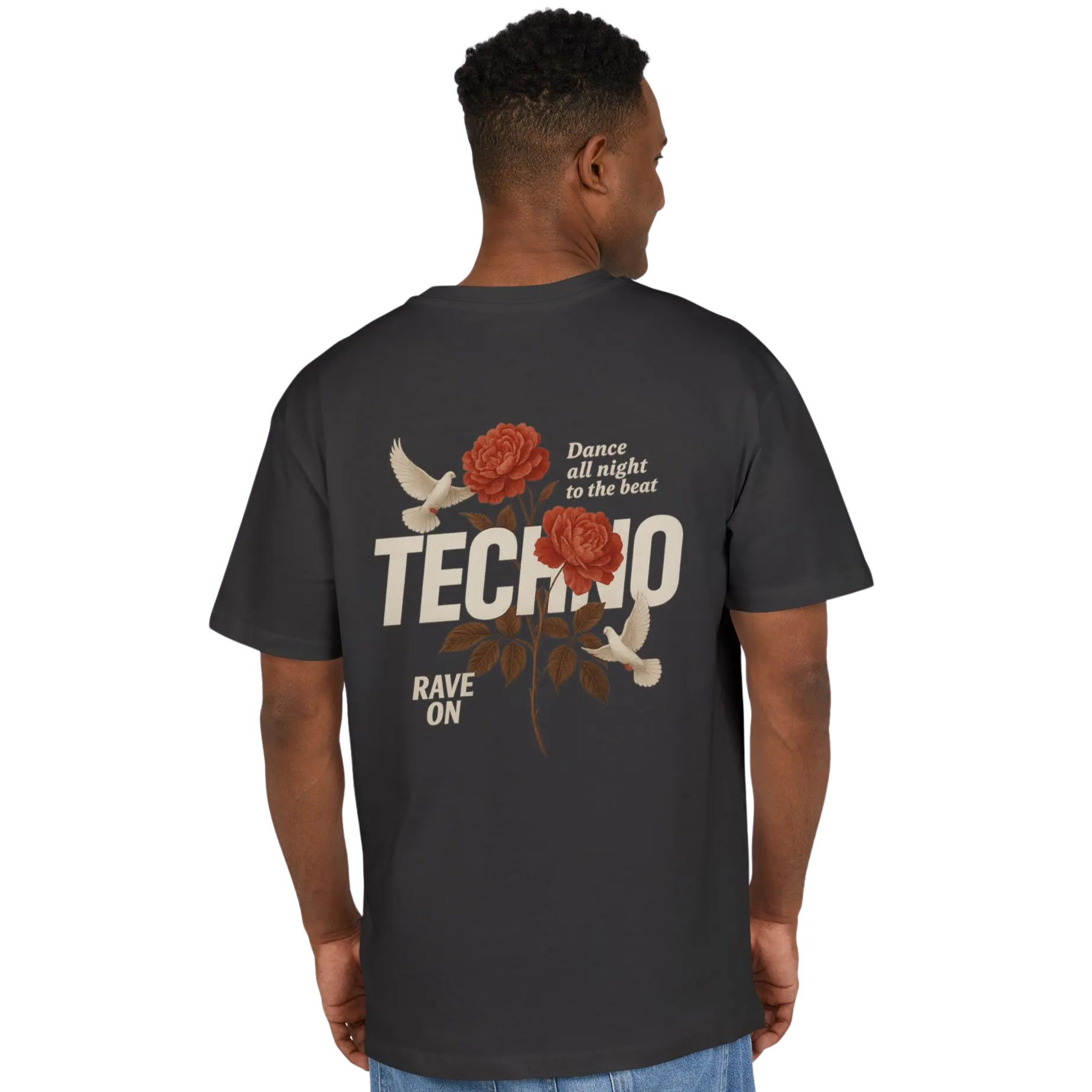 Techno Rose Rave Oversize Shirt