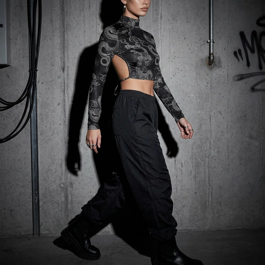 Dragon Night Backless Longsleeve