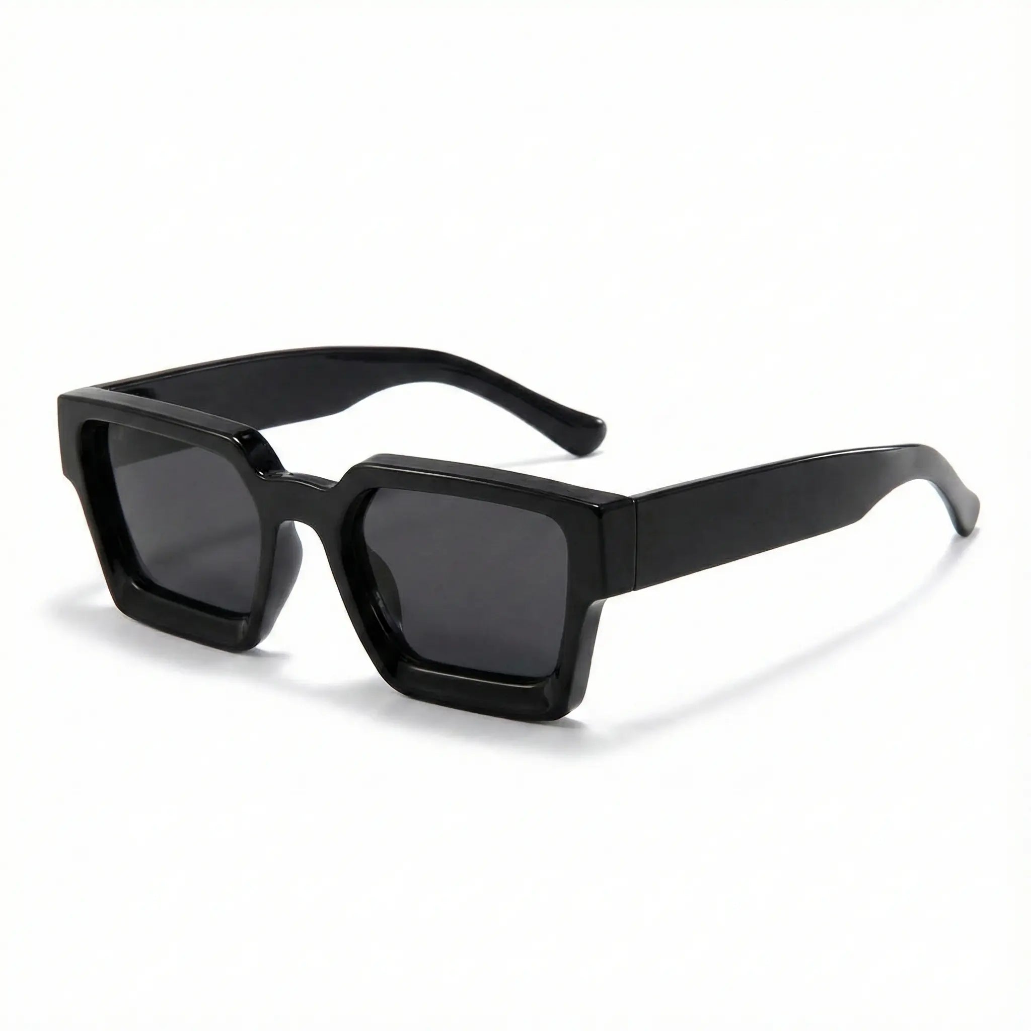 Block Frame Rave Shades – Schwarze Techno Festival Brille
