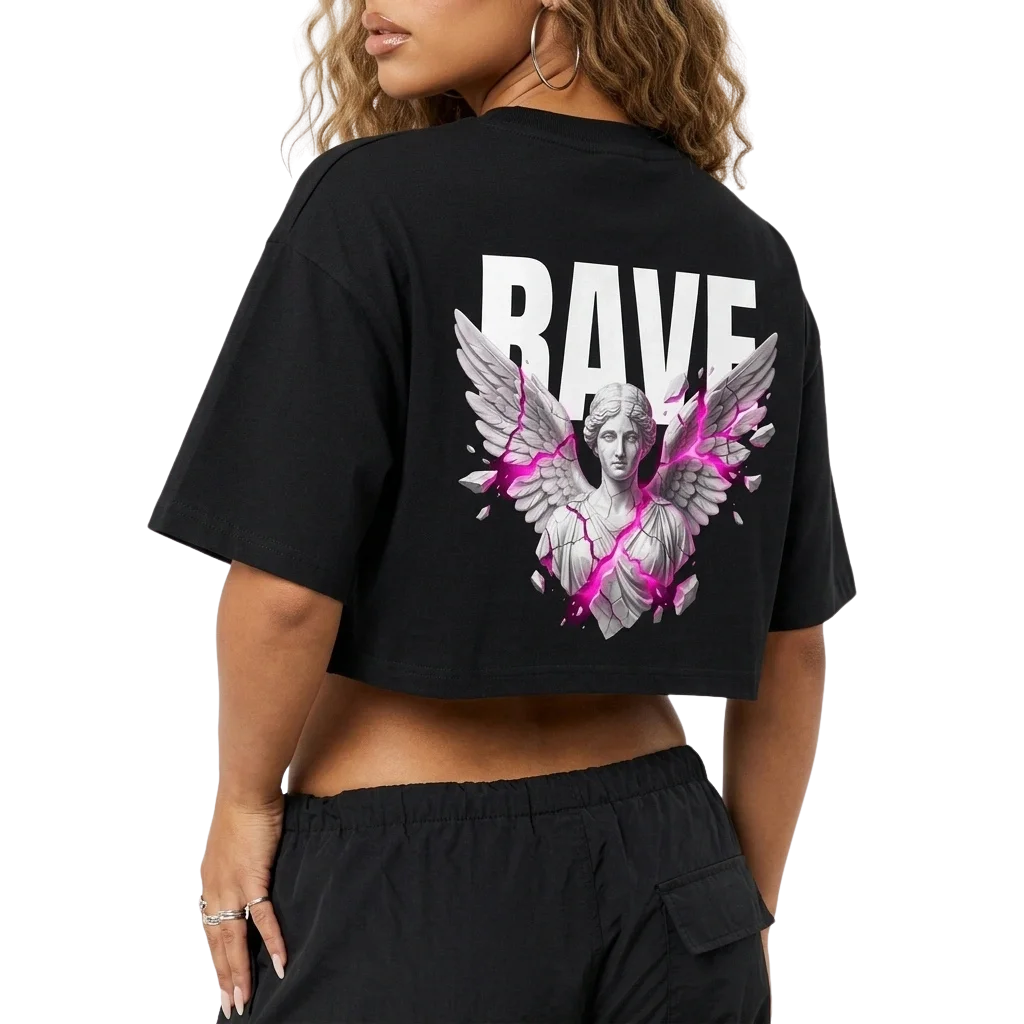 Rave Angel Oversize Crop Top