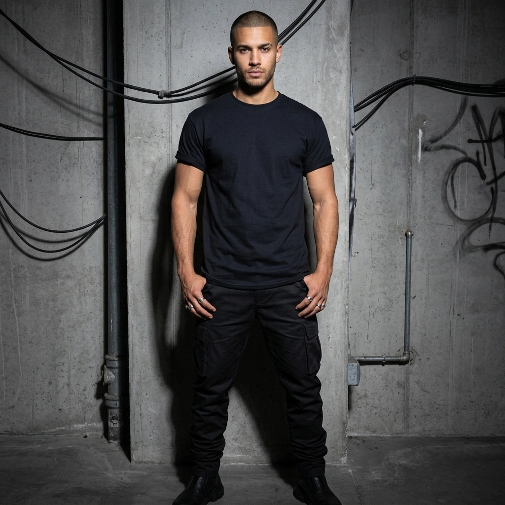 Rave Angel Heavy Cotton T-Shirt - Dreiviertel-Ansicht | Techno Essentials