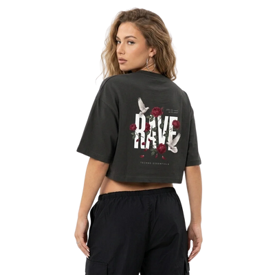 Rave Garden Oversize Crop Top
