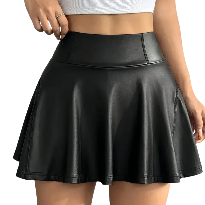 Night Rebel Leder Minirock