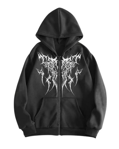 Dark Tribal Zip Hoodie