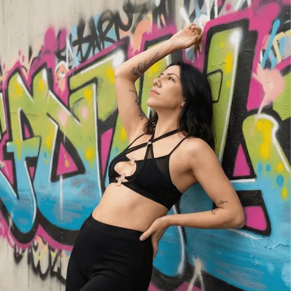 X-Strap Mesh Bralette