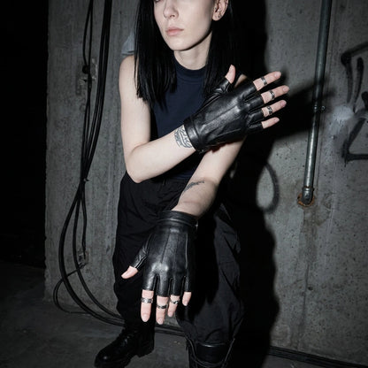 Techno Rave Fingerless Gloves