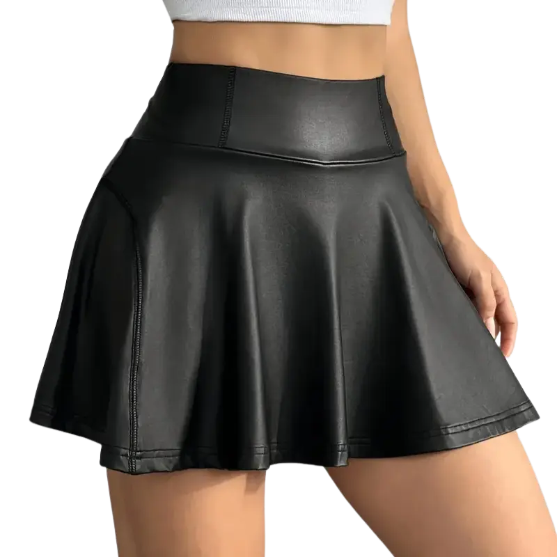 Night Rebel Leder Minirock