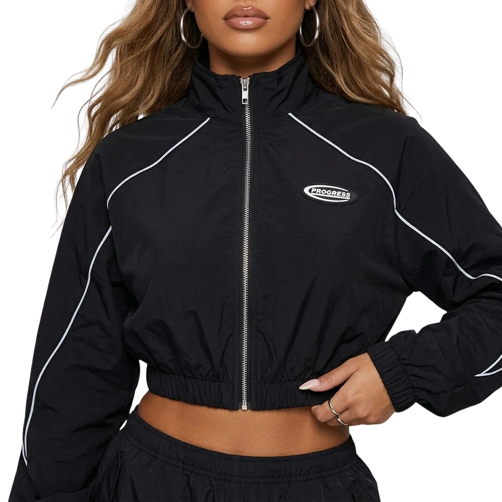Midnight Pulse Crop Jacke für Raves