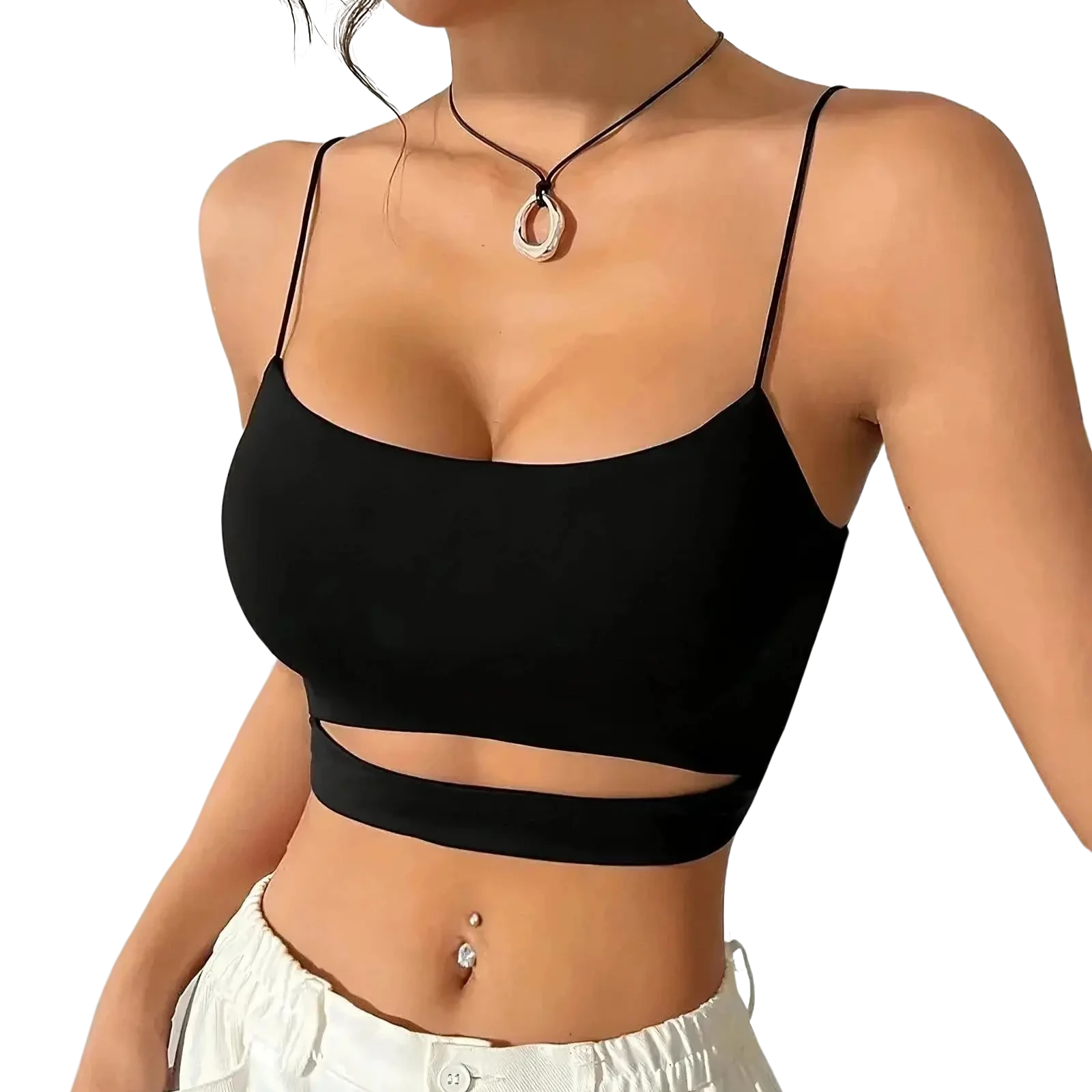 Electric Night Damen Crop Top - Techno Essentials