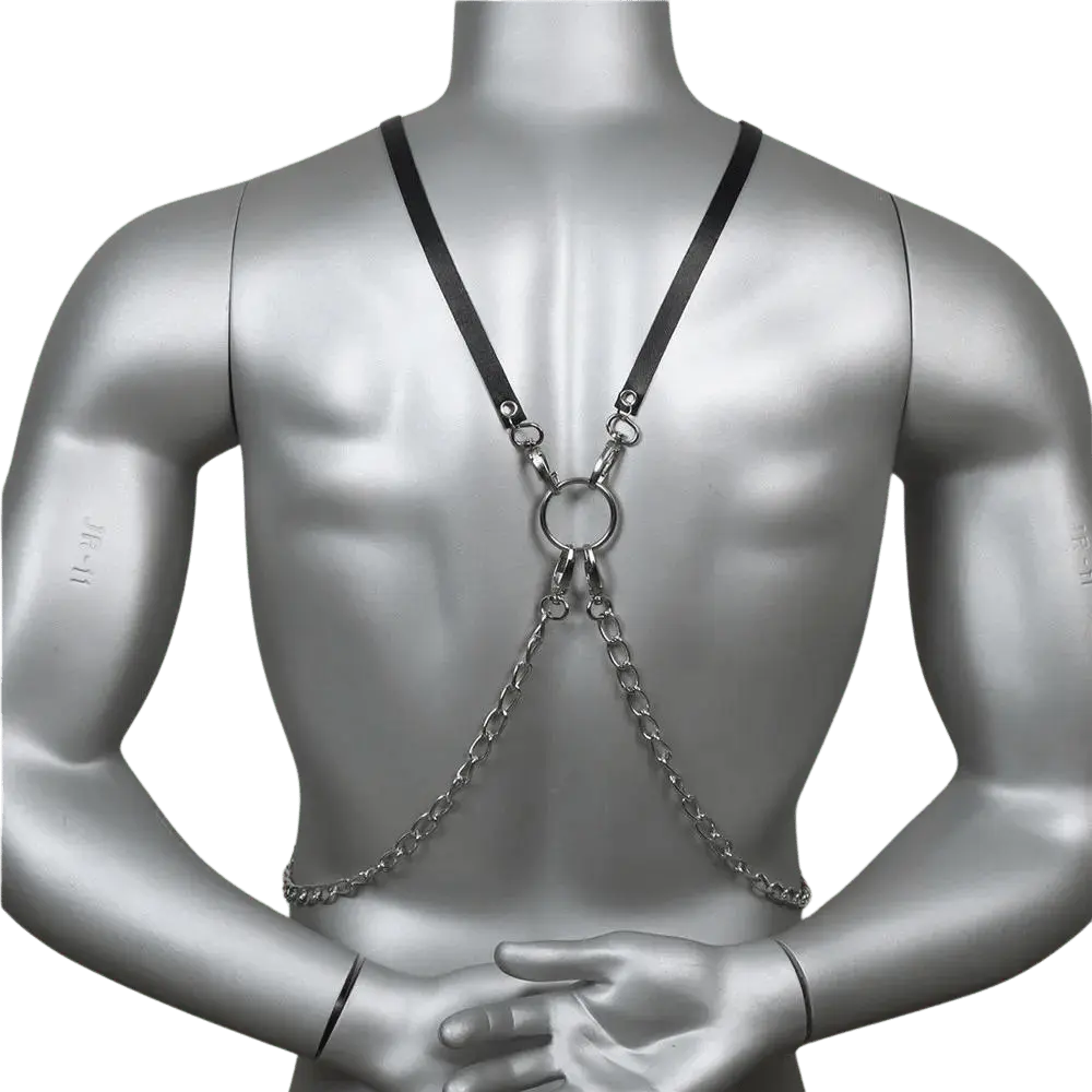 RaveMaster Harness – Stylische Body Chain mit Lederriemen