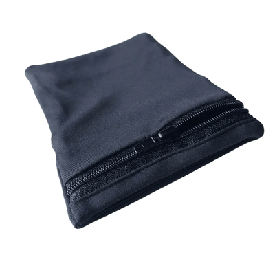 Schwarze Keep it Close Handgelenktasche mit Reißverschluss, Produktansicht