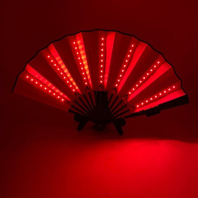 Leuchtender LED Fächer in Rot, Vorderansicht