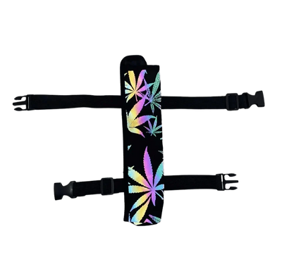 Reflektierende Mary Jane Magic Fächerhalterung mit Blatt-Motiv und zwei Gurten, Einzelansicht
