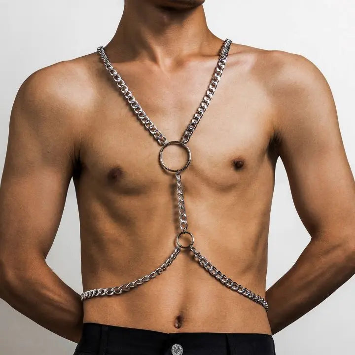MetroPunk Brustkorb Body Chain für Raves und Techno Partys