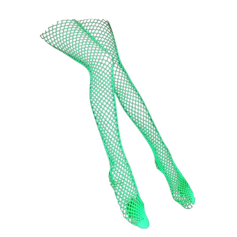 RaveGlow Neongrüne Netzstrumpfhosen