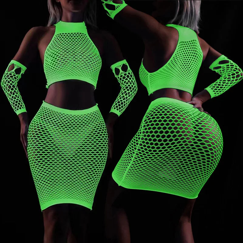 Rave Kleidung - Neon Bodysuit