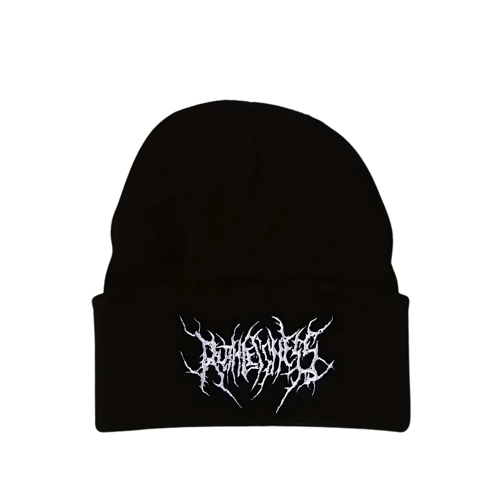 Relentless Beanie – Schwarze Mütze mit Logo-Print