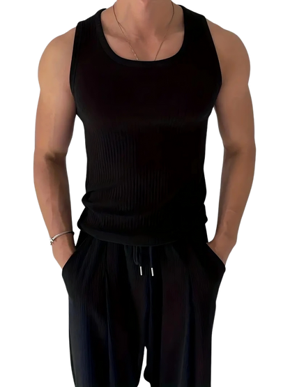 Schwarzes Tanktop für Herren