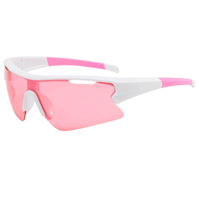 Rosa Shadow Vision Sportbrille mit rosafarbener Scheibe, Seitenansicht