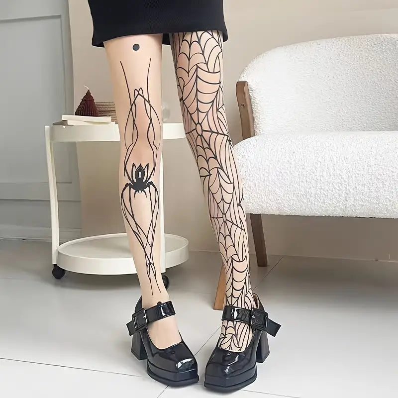 Spinnennetz Strumpfhosen