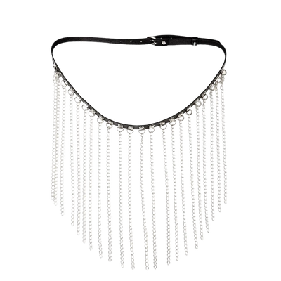 Techno Fringe Belt mit Kettenfransen, freigestellte Produktansicht