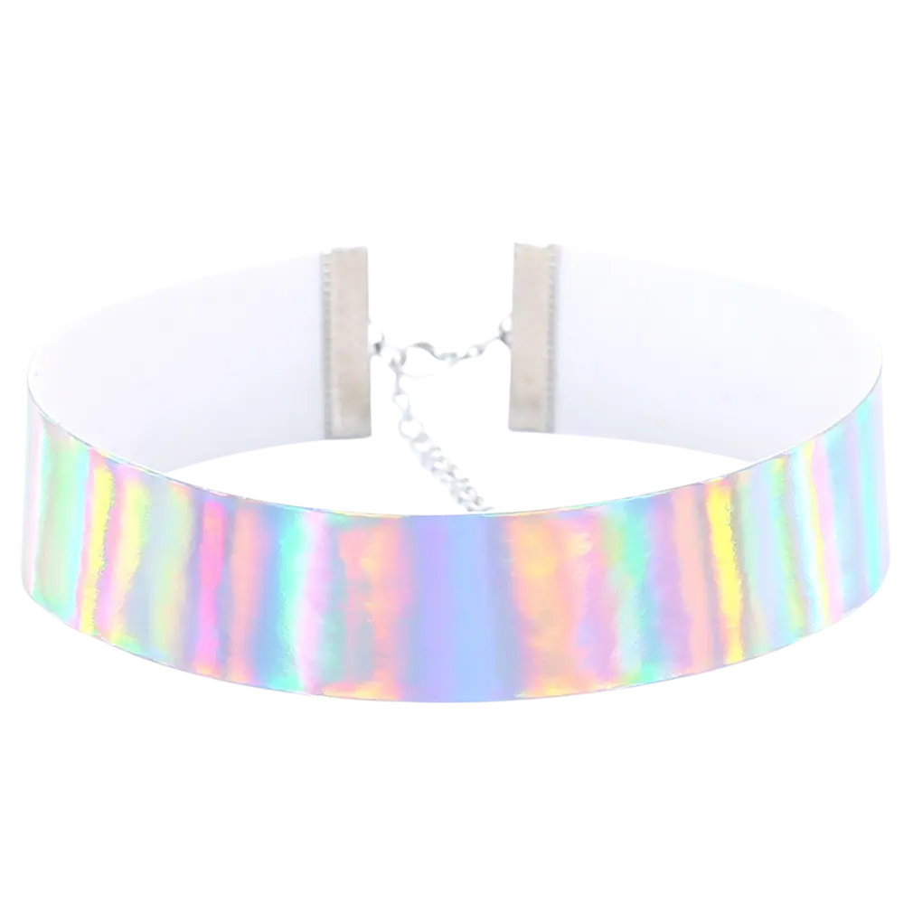 Techno Holo Choker – Schimmernder Look für Festivals und Raves