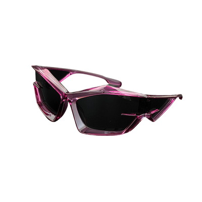 Lila TurboBeat Schnelle-Brille mit glänzendem Rahmen, Schrägansicht