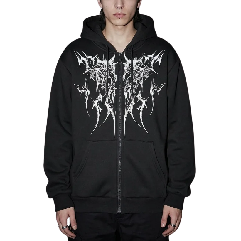 Dark Tribal Zip Hoodie