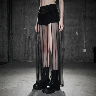 Dusk Mesh Rock zu Plateau-Boots, Vorderansicht am Model