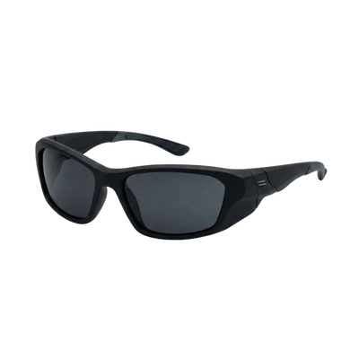 Mattschwarze Shadow Vision Techno Brille, Produktansicht schräg