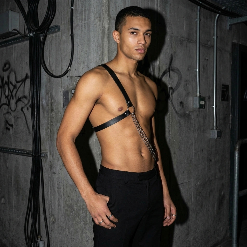 Chain Warrior Harness, Seitenansicht am Model