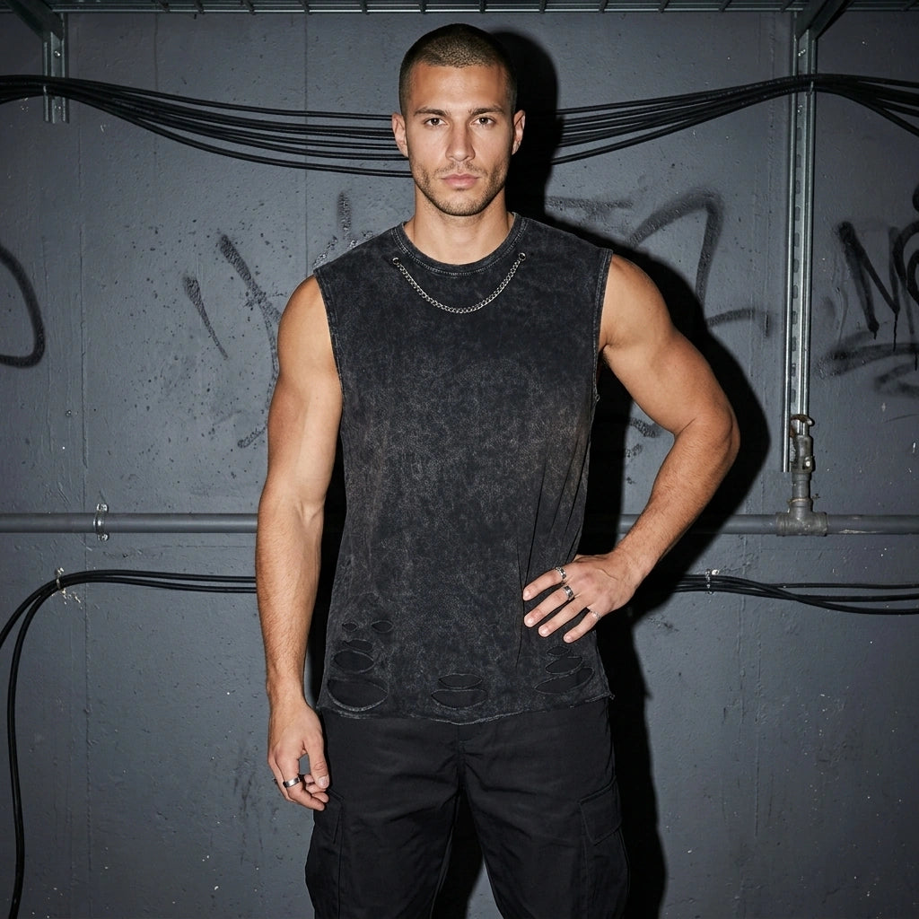 Rogue Chain Tanktop - Frontansicht | Techno Essentials