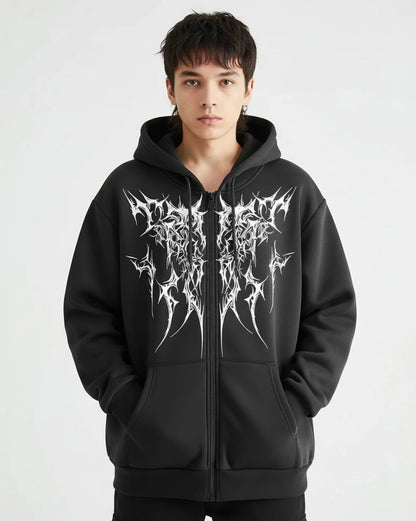 Dark Tribal Zip Hoodie